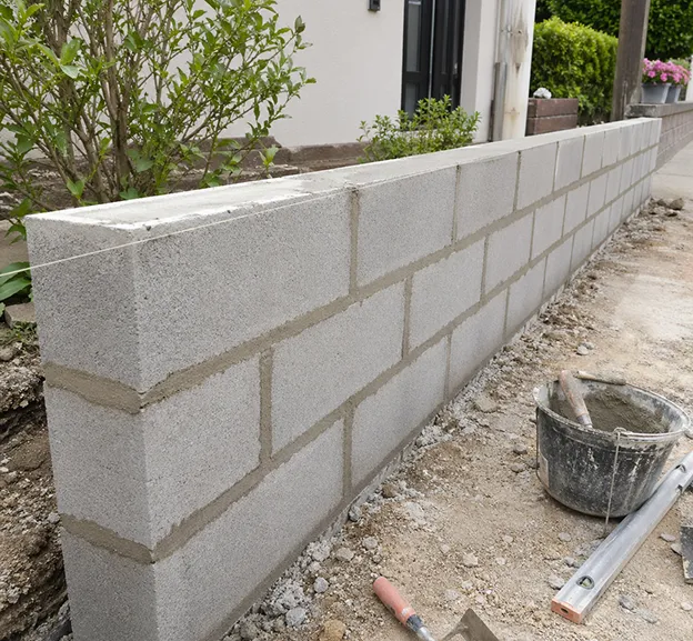 Mur avant les travaux de maçonnerie